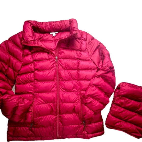 Duck Down Packable Puffer Oudoor Winter Jacket Charter Club Women's Size Lg - Picture 5 of 8